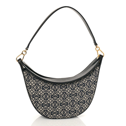 Loewe Jacquard Anagram Calfskin Small Luna Navy Black 3 of 8