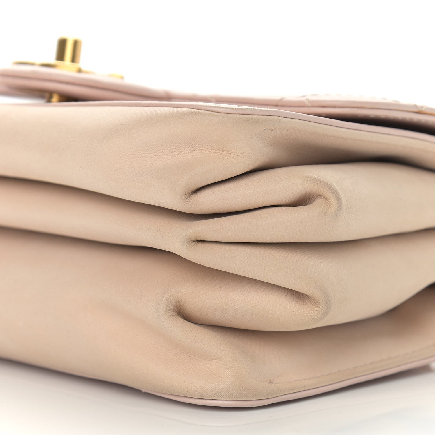 Chanel Glazed Calfskin Quilted Mini Straight Lined Flap Beige 9 of 16