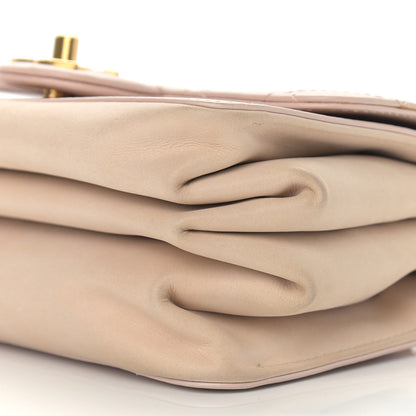Chanel Glazed Calfskin Quilted Mini Straight Lined Flap Beige 9 of 16