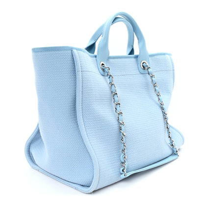 Chanel Mixed Fibers Medium Deauville Tote Light Blue 4 of 11