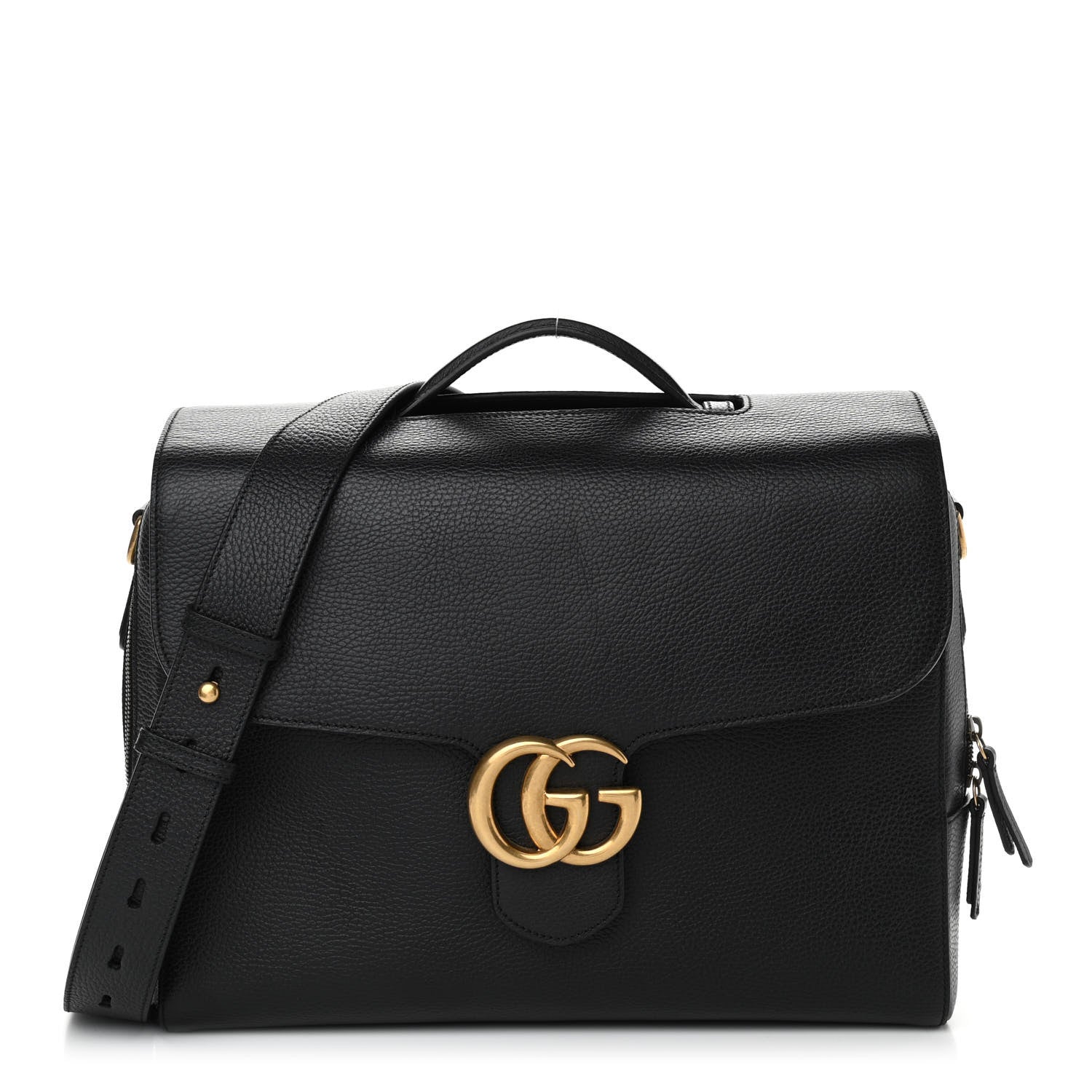 Gucci Dollar Calfskin GG Marmont Briefcase Black 1 of 9