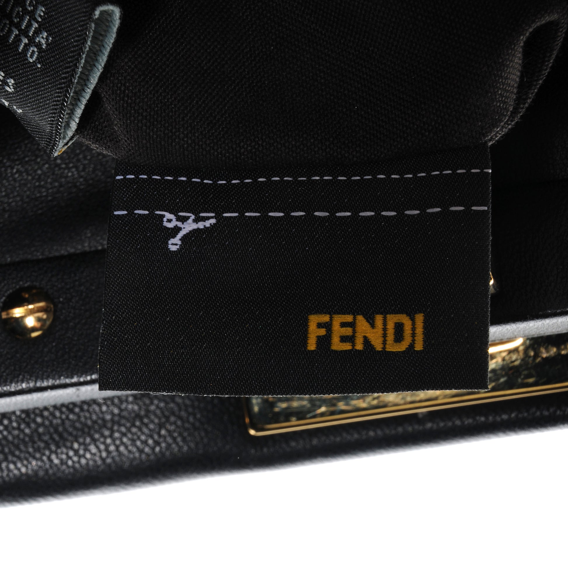 Fendi Nappa Mini Peekaboo Iconic Satchel Black 9 of 13