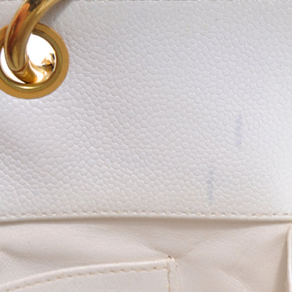 Chanel Caviar Quilted Grand Shopping Tote GST White 9 of 13