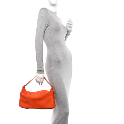 Celine Supple Calfskin Medium Romy Shoulder Bag Pop Orange 2 of 9