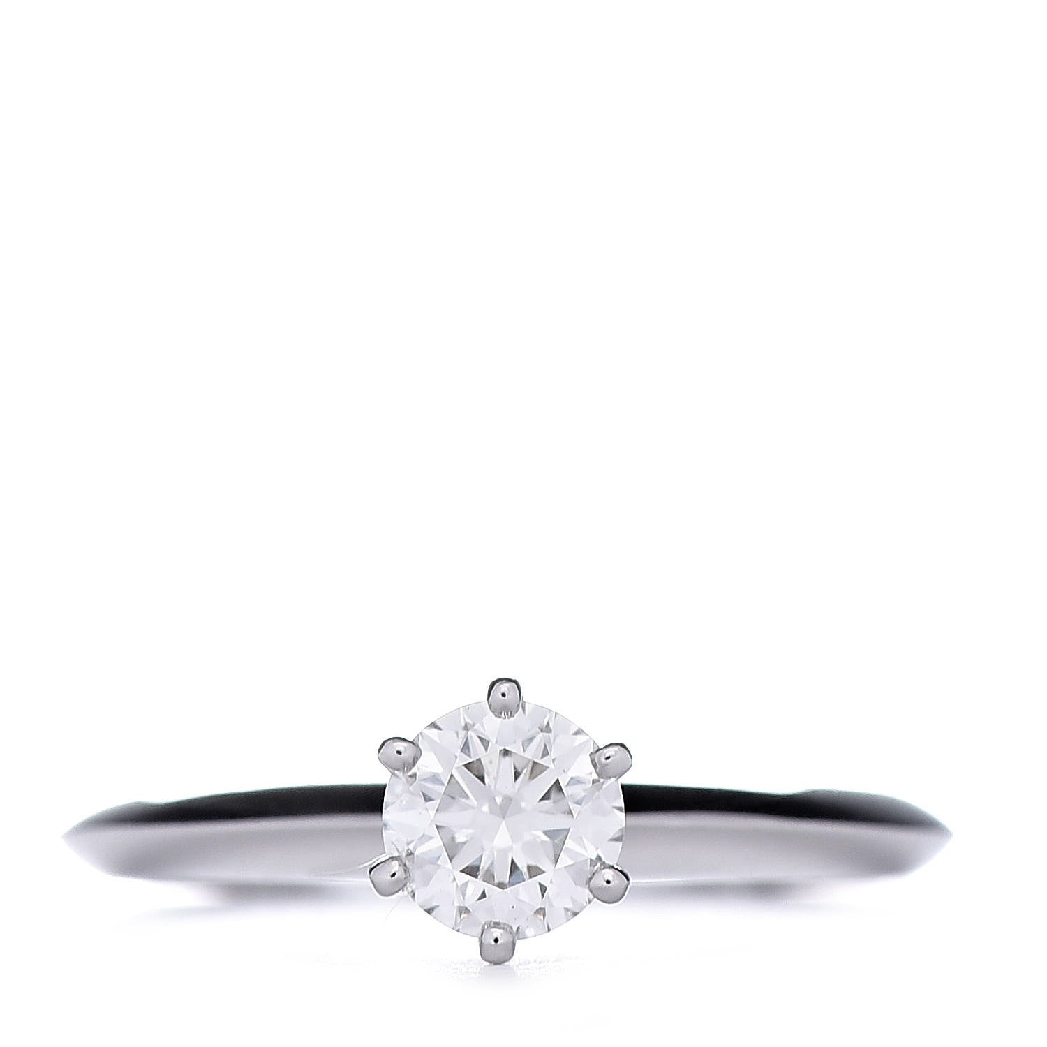 Tiffany Platinum Diamond .40ct Solitaire Engagement Ring 46 3.75 2 of 6