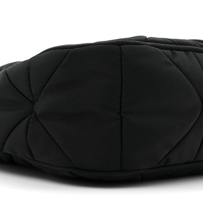 Prada Re-Nylon Triangle Padded Patchwork Shoulder Bag Black 8 of 8
