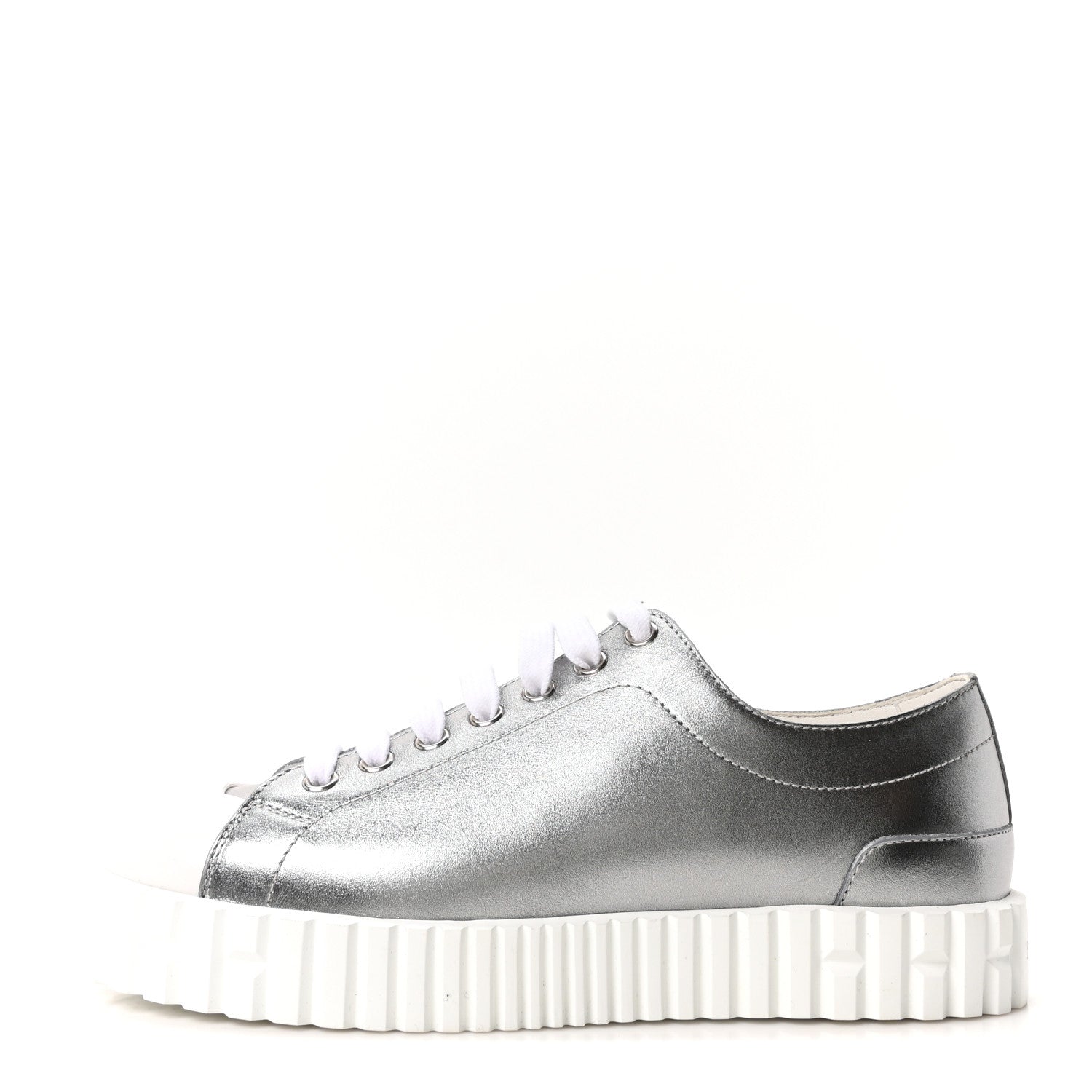 Hermes Metallic Calfskin Cross Sneakers 36.5 1 of 9
