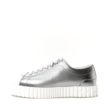 Hermes Metallic Calfskin Cross Sneakers 36.5 1 of 9