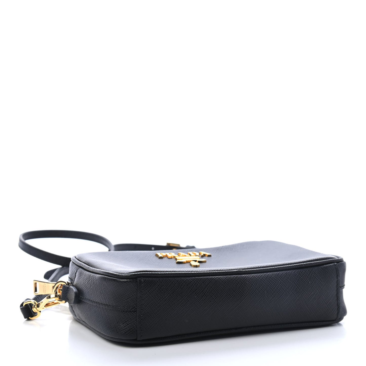 Saffiano Lux Camera Crossbody Bag Black