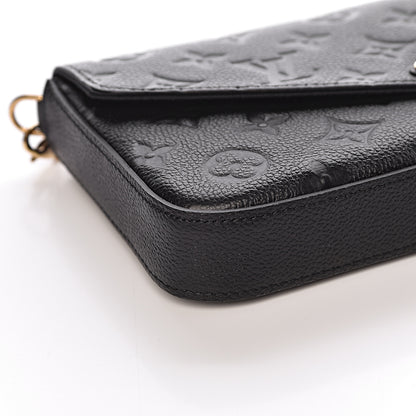 Louis Vuitton Empreinte Pochette Felicie Chain Wallet Black 10 of 12