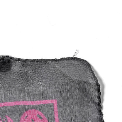 Alexander McQueen Silk Chiffon Skull Scarf Grey Pink 4 of 5