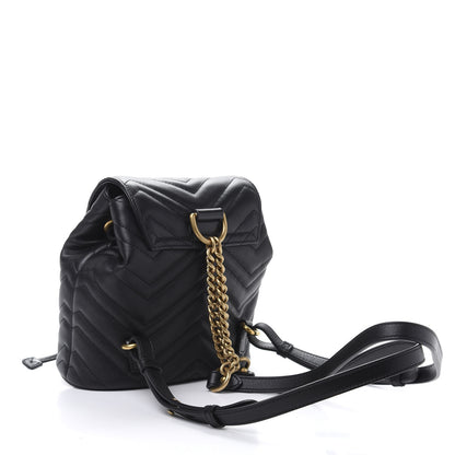 Gucci Calfskin Matelasse GG Marmont Flap Backpack Black 2 of 10