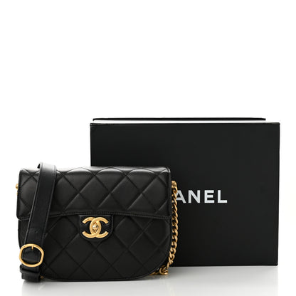 Chanel Calfskin Quilted Small Moon Messenger Black 11 of 11