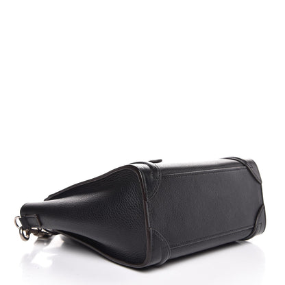 Celine Drummed Calfskin Nano Luggage Black 5 of 8