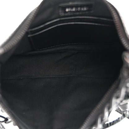 Balenciaga Extra Supple Calfskin Crystal Crocodile Embossed Le Cagole Mini Purse With Chain Black 5 of 12