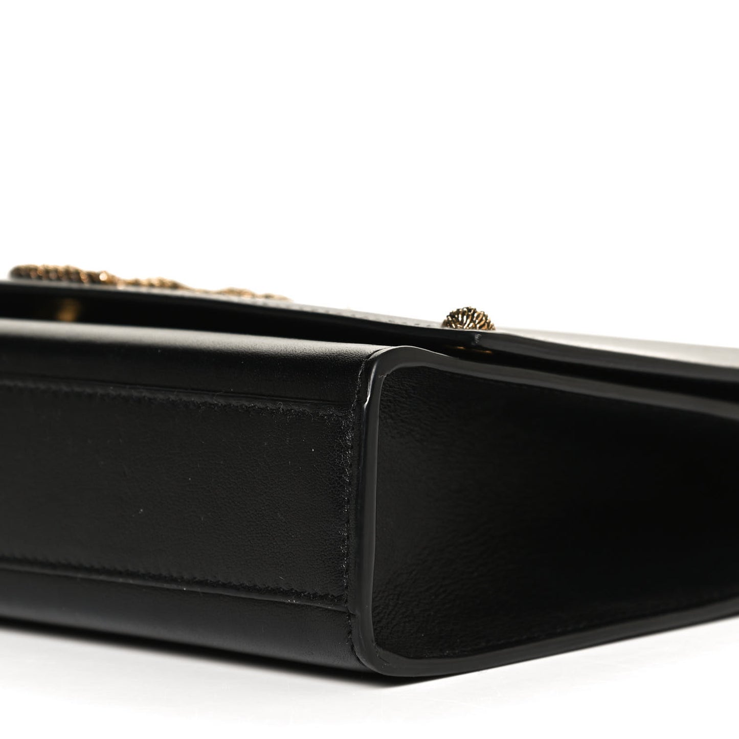Smooth Calfskin Medium Braided Monogram Kate Satchel Black