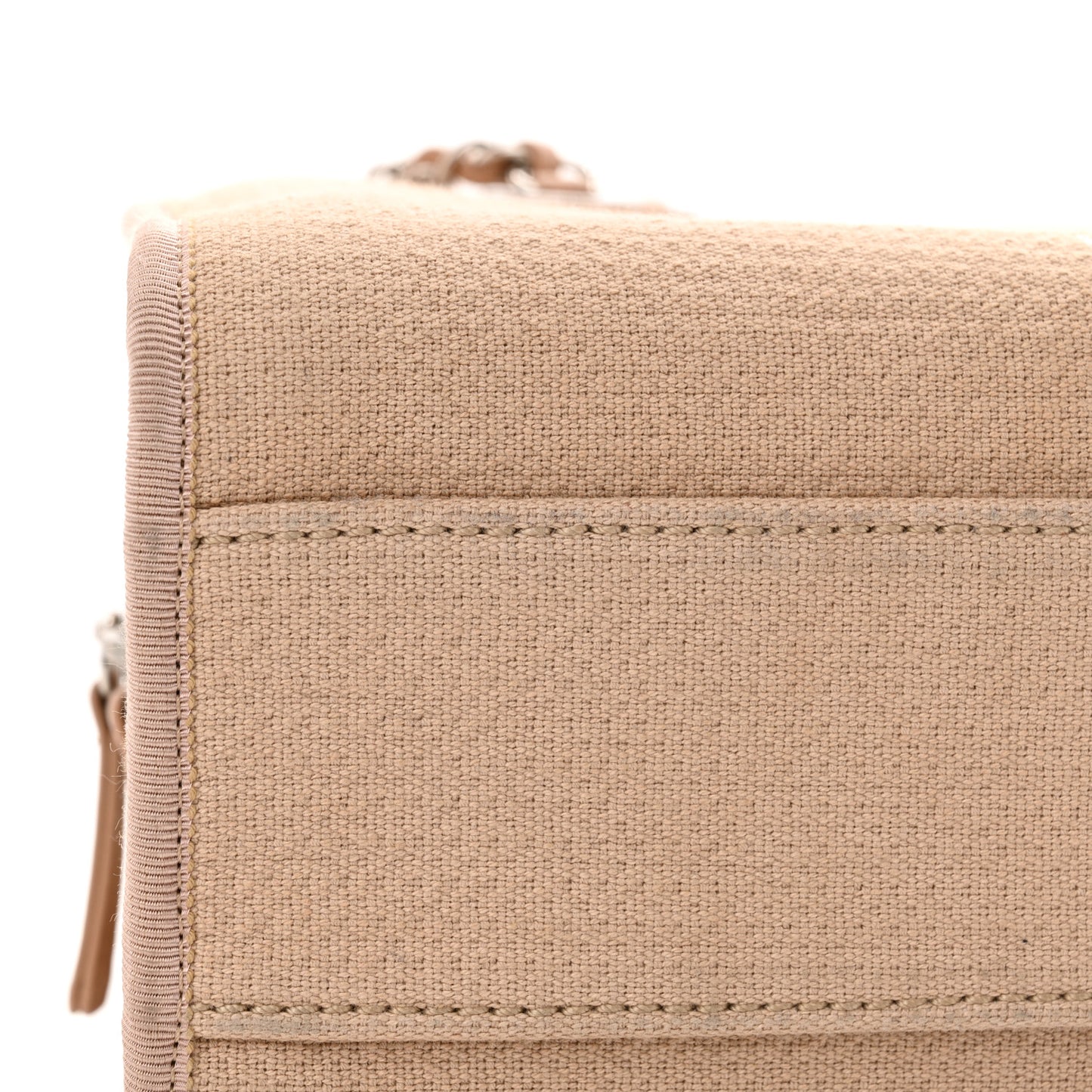 Canvas Deauville Small Bowling Bag Beige