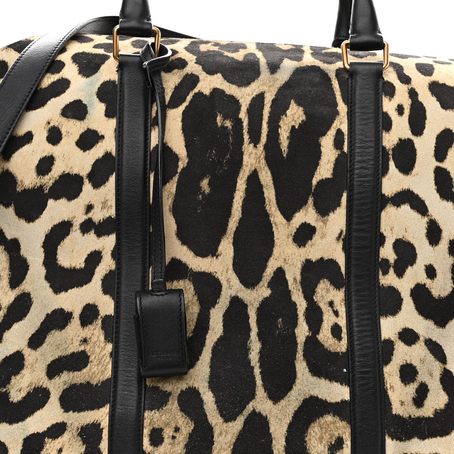 Suede Leopard Print Camden Shopping Tote