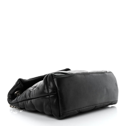 Saint Laurent Lambskin Quilted Small Loulou Puffer Monogram Chain Satchel Black 4 of 10