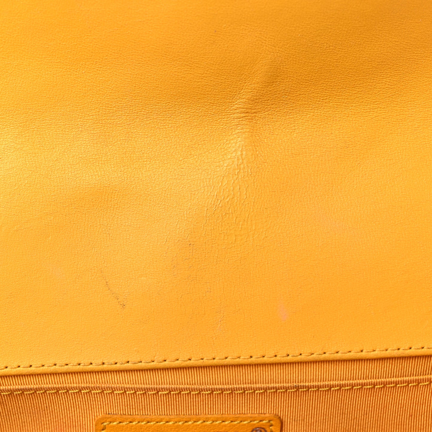 Lambskin Quilted Medium Boy Flap Yellow