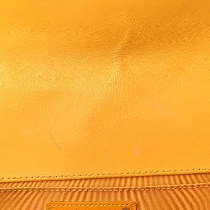 Chanel Lambskin Quilted Medium Boy Flap Yellow 13 of 27