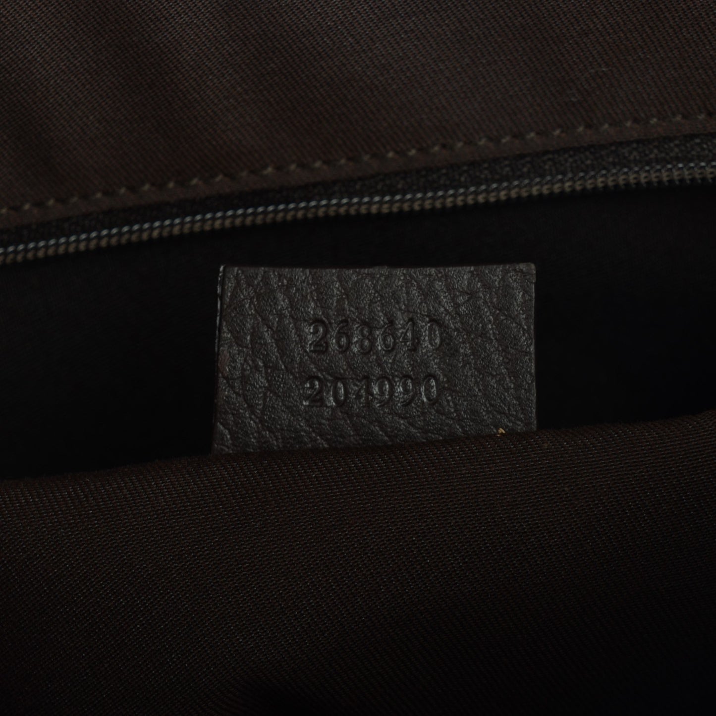 Denim Monogram Medium Abbey Tote Dark Brown