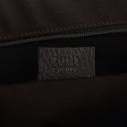 Gucci Denim Monogram Medium Abbey Tote Dark Brown 7 of 7