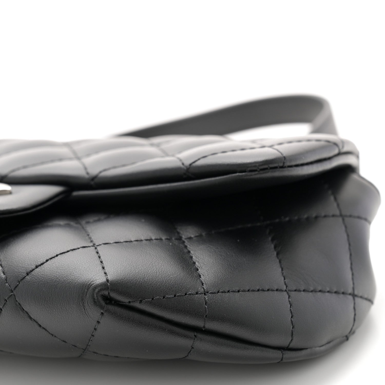 Chanel Calfskin Quilted CC Uniform Flap Belt Bag Black 11 of 11