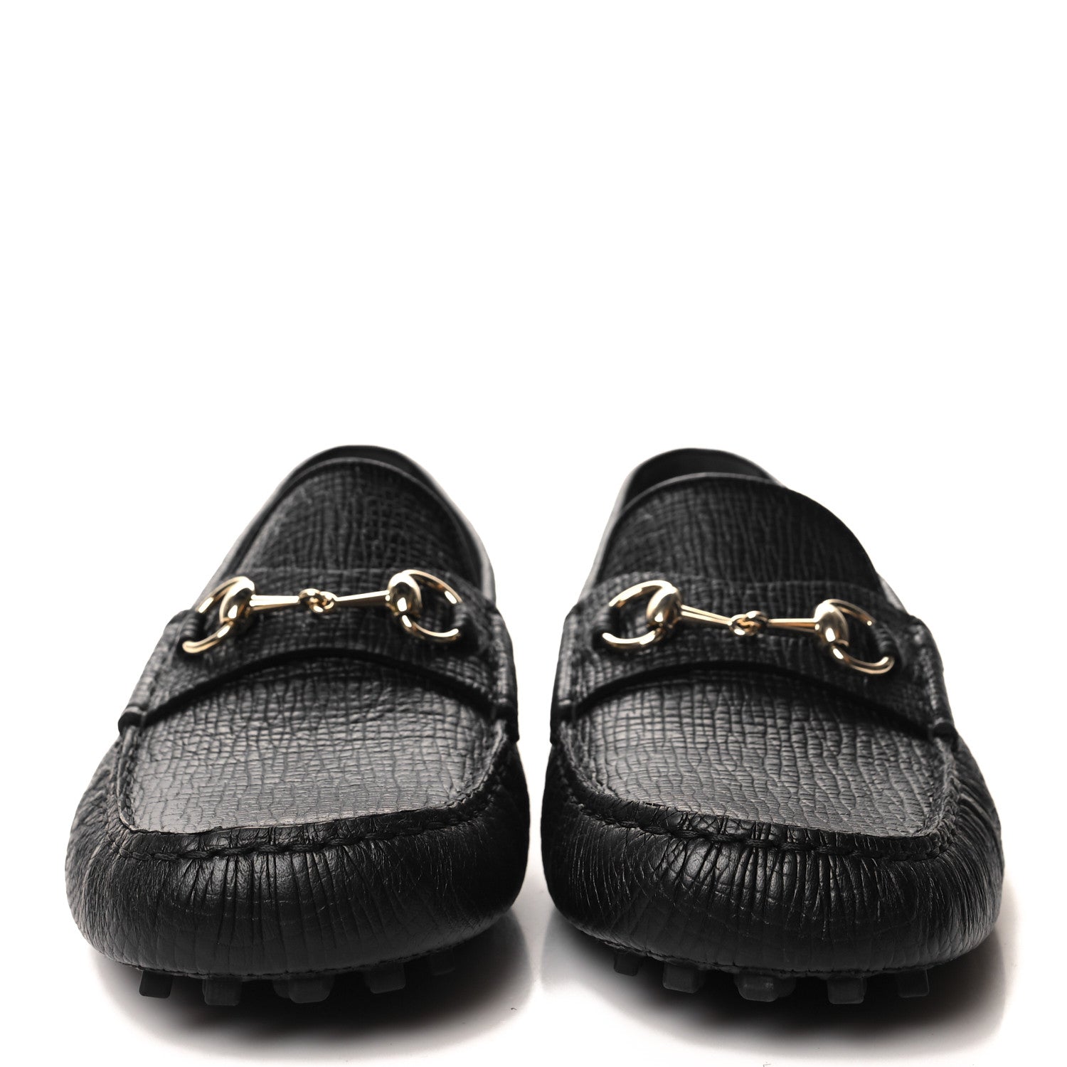 Gucci Calfskin Mens Horsebit Alcapulco Moccasins 11.5 Black 2 of 9