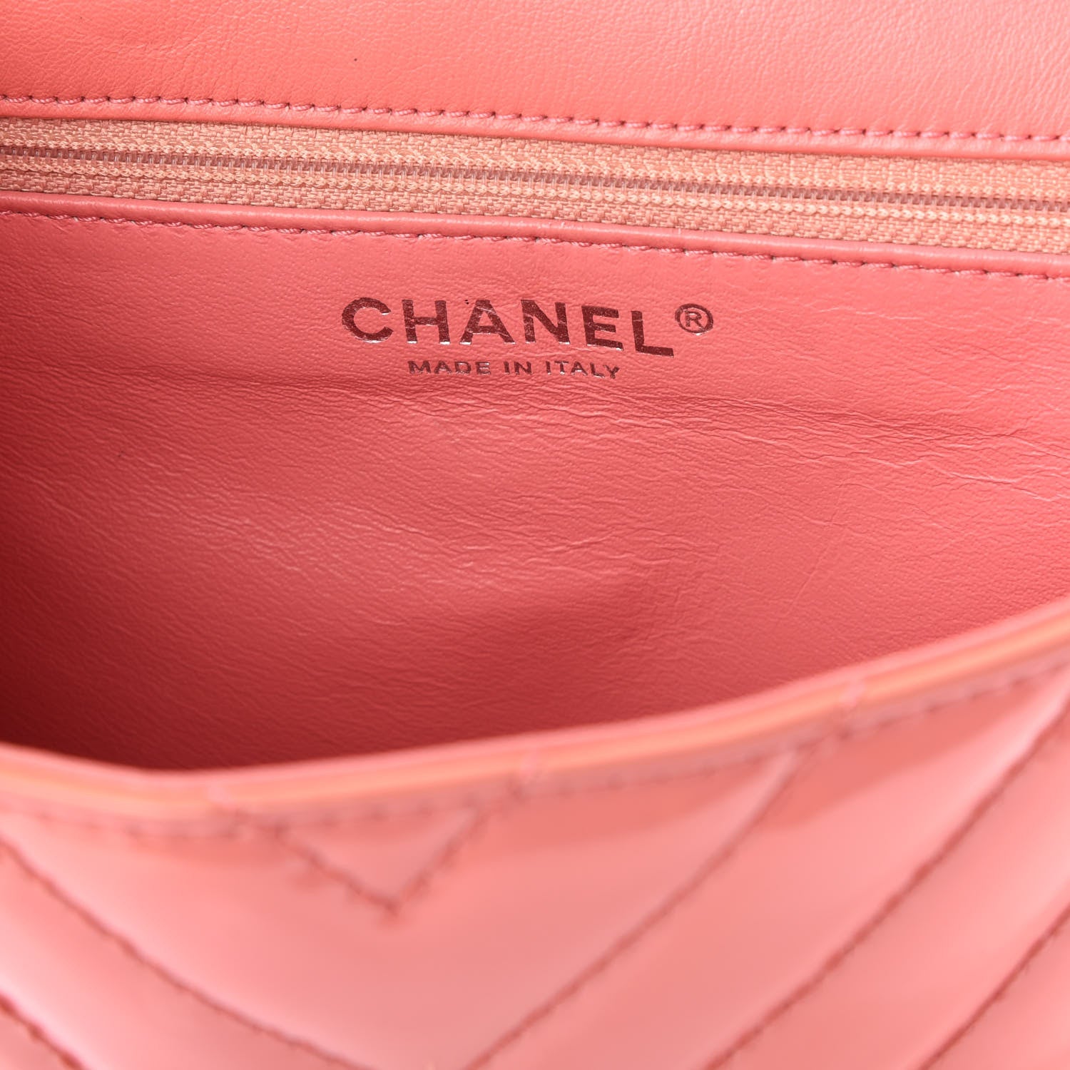 Chanel Patent Chevron Quilted Medium Single Flap Pink 9 of 11