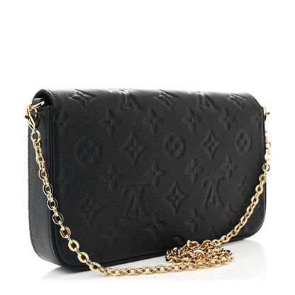 Louis Vuitton Empreinte Pochette Felicie Chain Wallet Black 4 of 13
