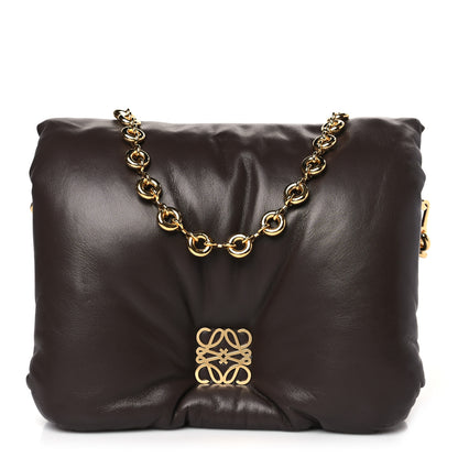 Loewe Lambskin Goya Puffer Bag Dark Chocolate 1 of 8