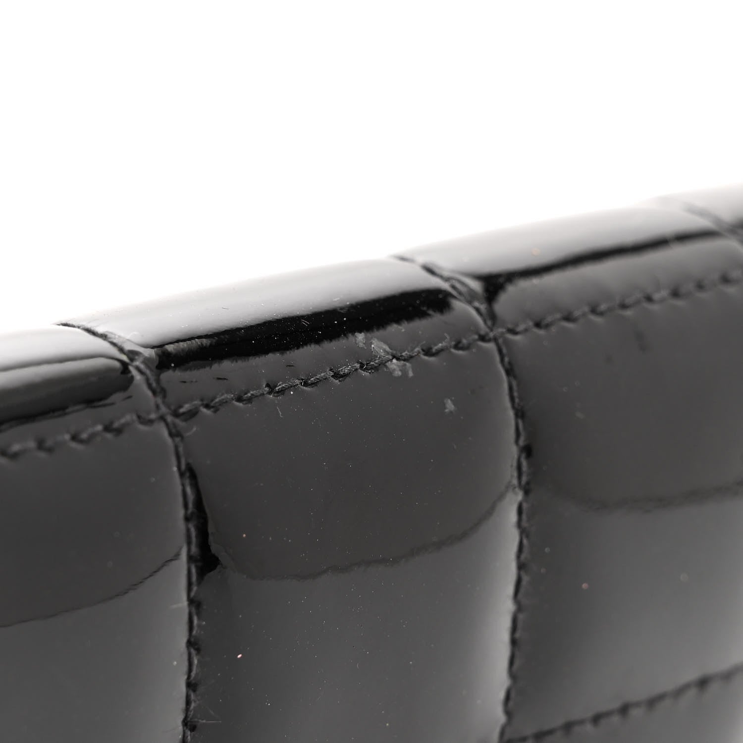 Chanel Patent Quilted East West Chocolate Bar Flap Black 14 of 15