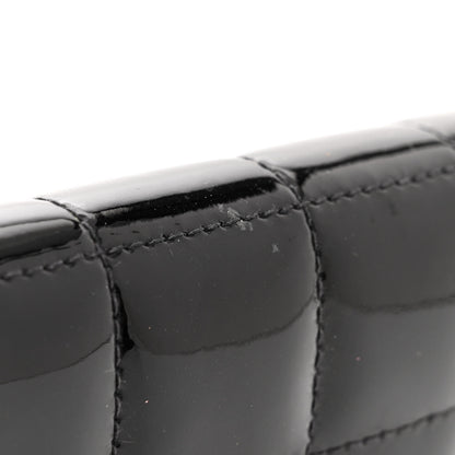 Chanel Patent Quilted East West Chocolate Bar Flap Black 14 of 15