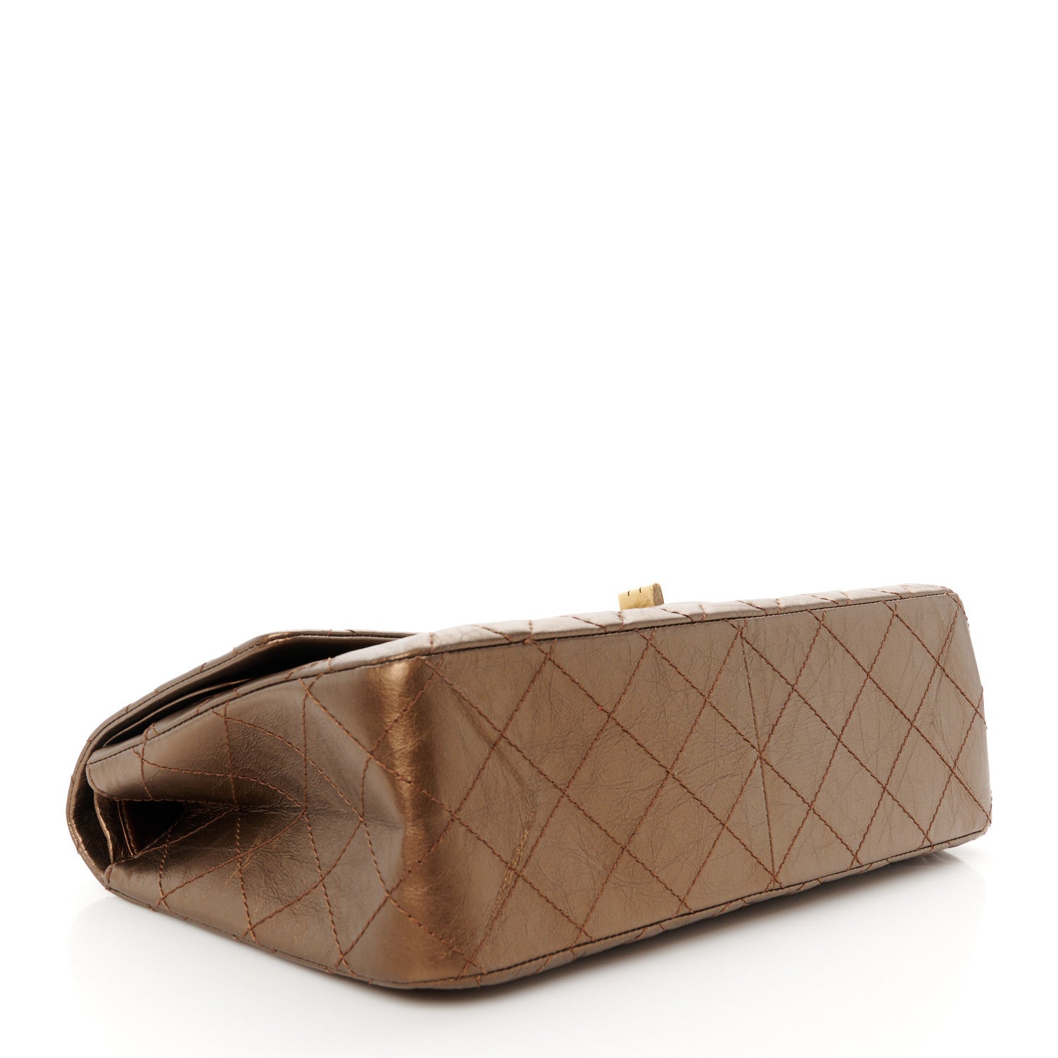Chanel Metallic Aged Calfskin Quilted 2.55 Reissue 226 Flap Bronze 4 of 10