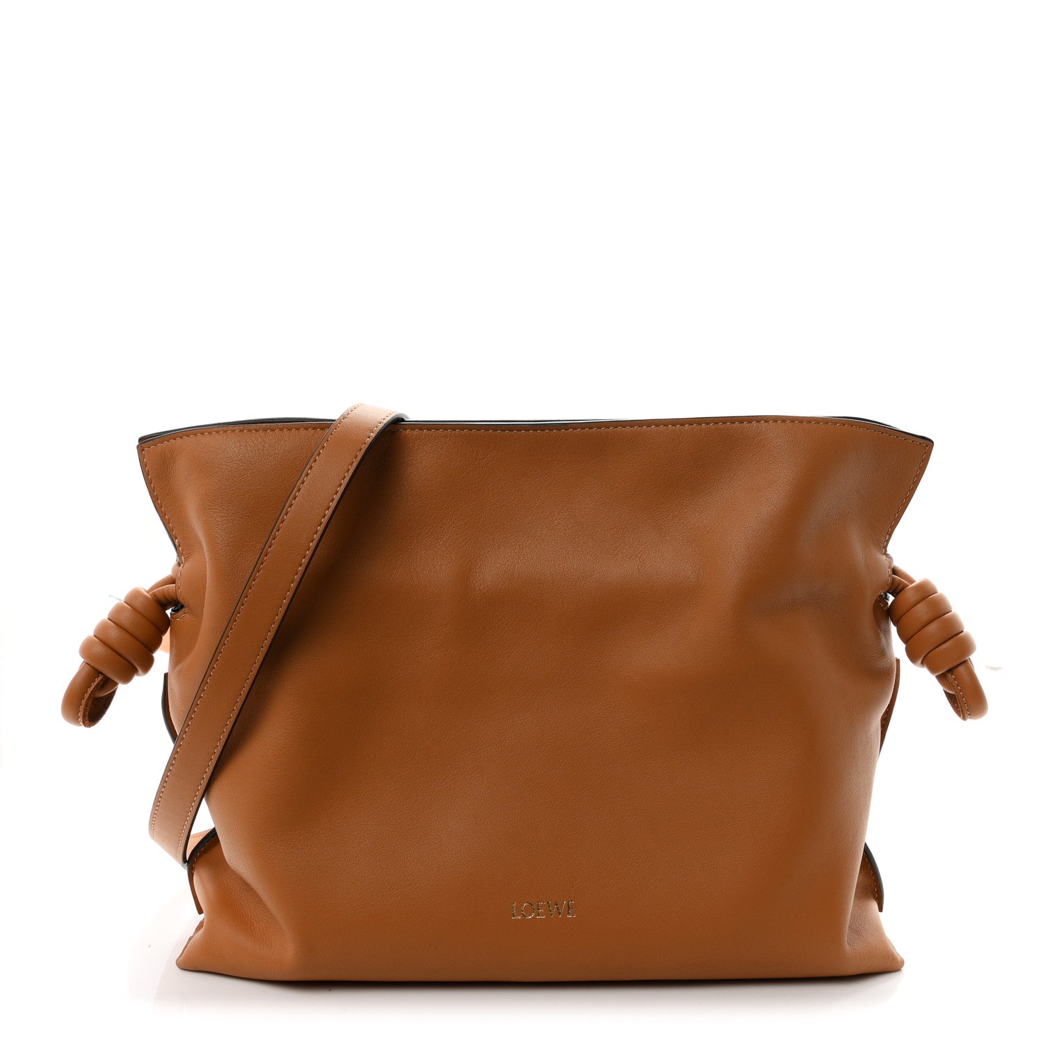 Loewe Nappa Calfskin Medium Flamenco Knot Clutch Warm Desert 1 of 11