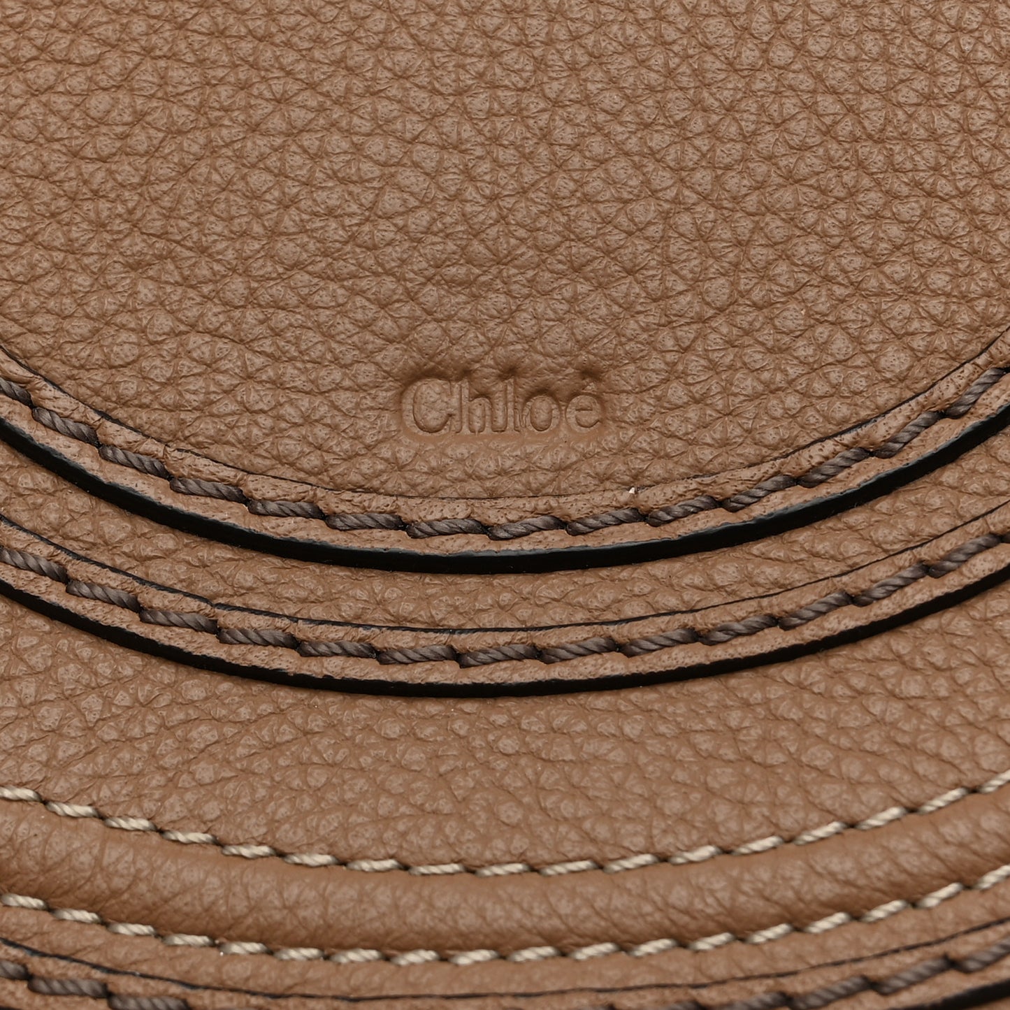 Calfskin Mini Marcie Round Crossbody Bag Nut