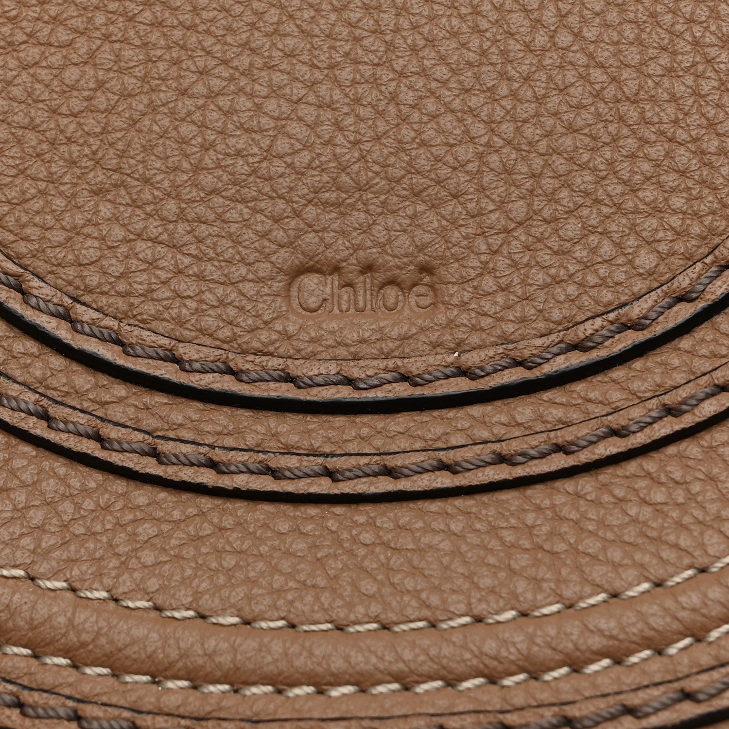 Chloe Calfskin Mini Marcie Round Crossbody Bag Nut 6 of 11