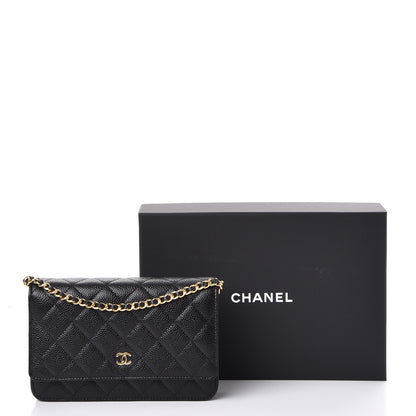 Chanel Caviar Quilted Wallet On Chain WOC Black 9 of 9