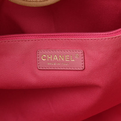 Chanel Straw Raffia Calfskin Striped Medium Deauville Tote Black Beige Ivory 6 of 16