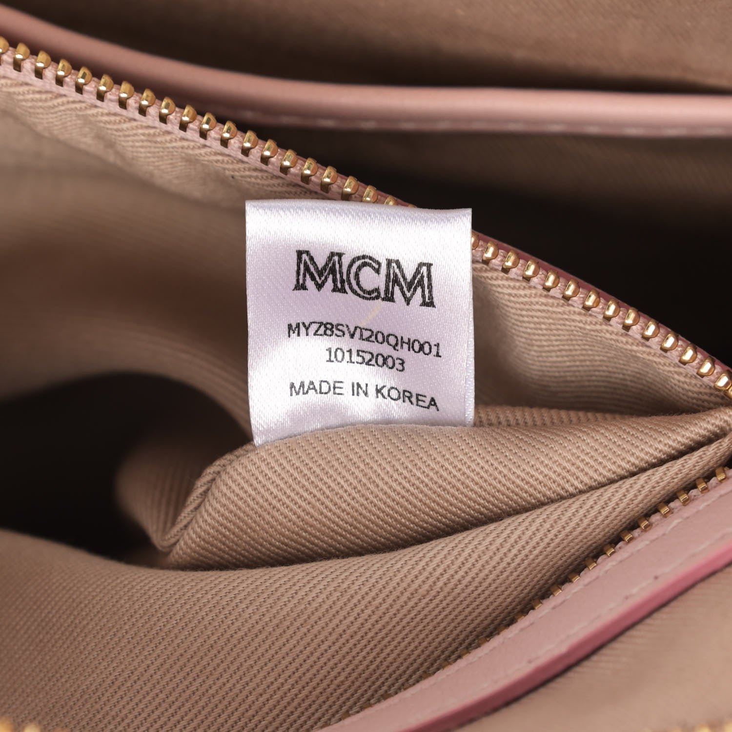 MCM Visetos Medium Crossbody Pouch Soft Pink 7 of 12