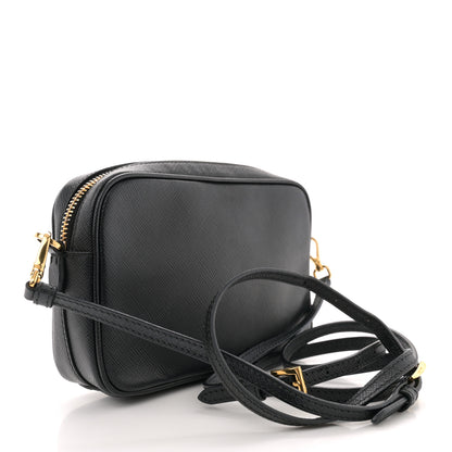 Prada Saffiano Mini Camera Crossbody Bag Black 3 of 10