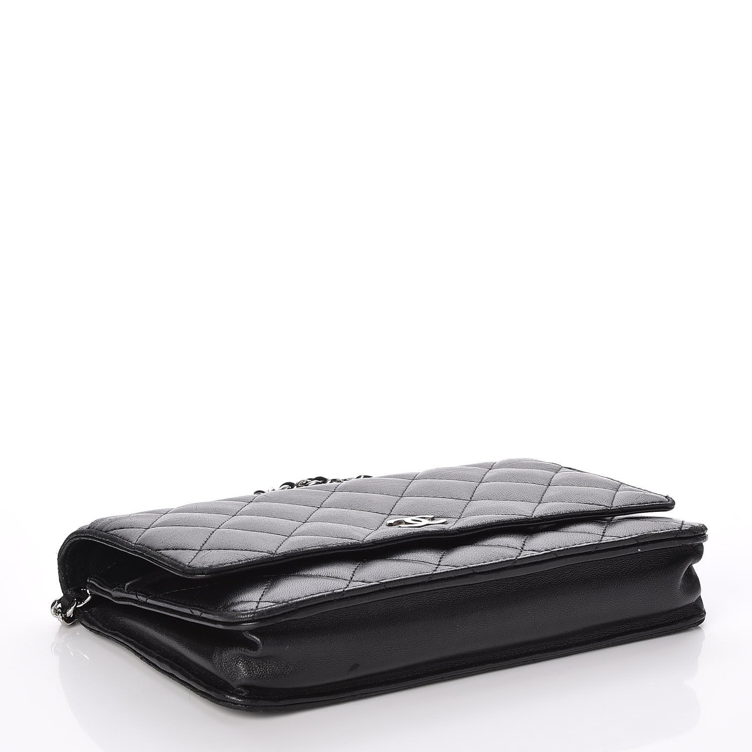Chanel Lambskin Quilted Wallet On Chain WOC Black 4 of 9