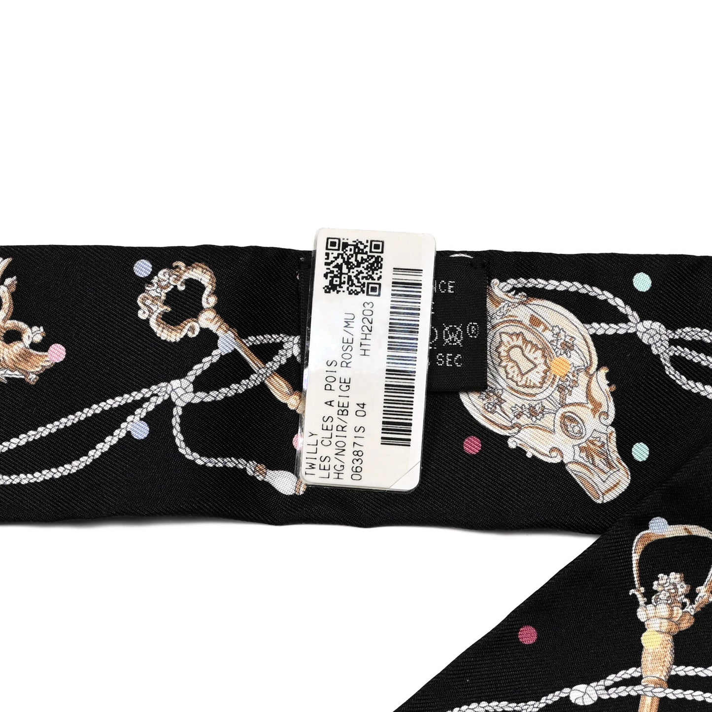 Silk Les Cles A Pois Twilly Black Beige Rose Multicolor