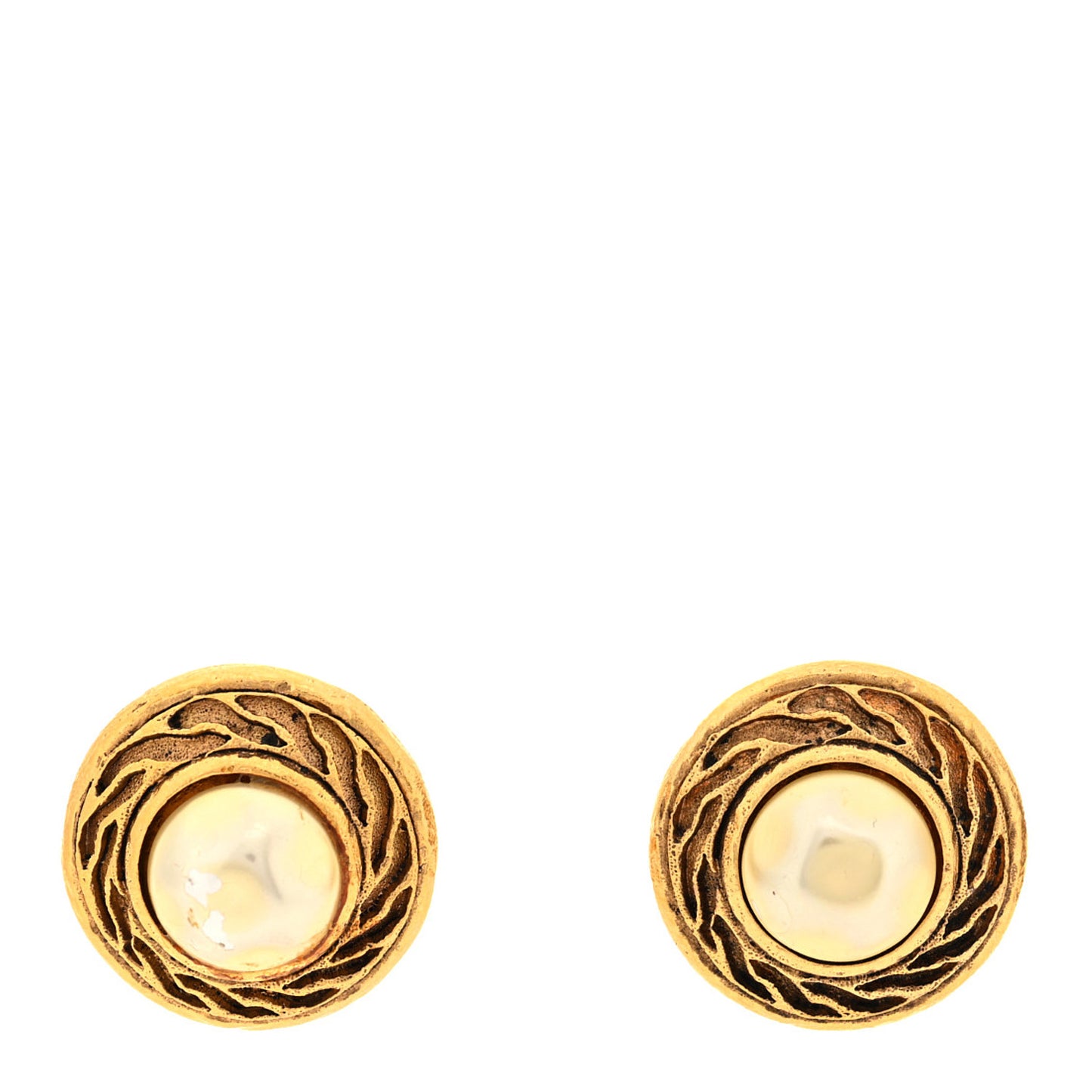 Pearl Clip On Earrings Gold