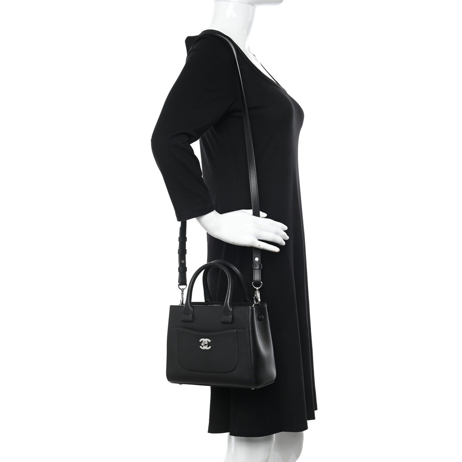 Chanel Grained Calfskin Mini Neo Executive Shopper Tote Black 2 of 11