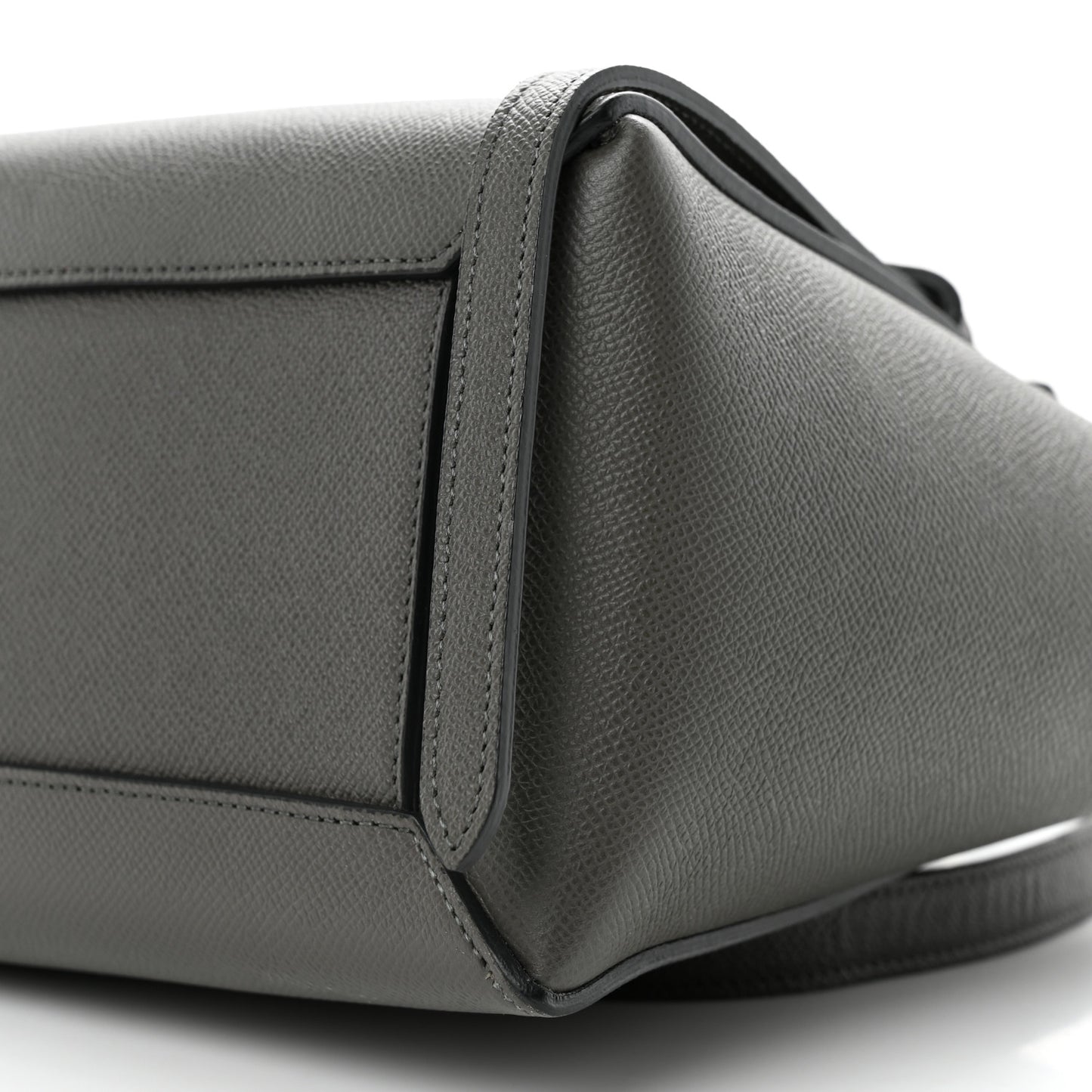 Grained Calfskin Micro Belt Bag Grey