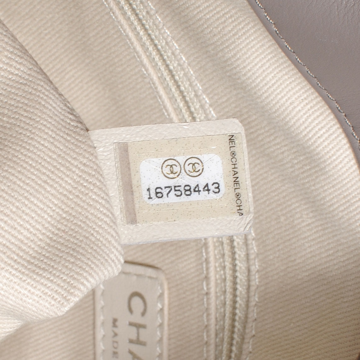Chanel Patent Timeless CC Tote Light Grey 7 of 7
