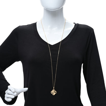 Van Cleef & Arpels 18K Yellow Gold Guilloche Magic Alhambra Long Necklace 3 of 5