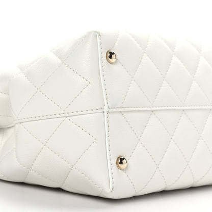 Chanel Caviar Quilted Small Shopping Tote White 6 of 8